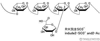 硫酸基の結合含量構造式